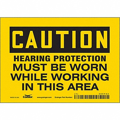 CONDOR 465Y42 Safety Sign 5 inx7 in Vinyl