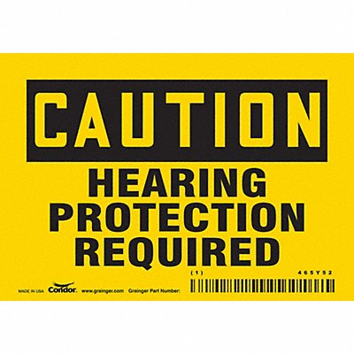 CONDOR 465Y52 J6957 Safety Sign 3 1/2 inx5 in Vinyl