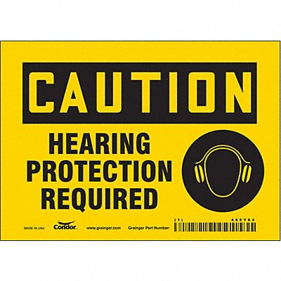 CONDOR 465Y64 Safety Sign 5 inx7 in Vinyl