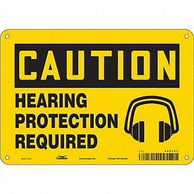 CONDOR 465Y67 Safety Sign 7 in x 10 in Aluminum
