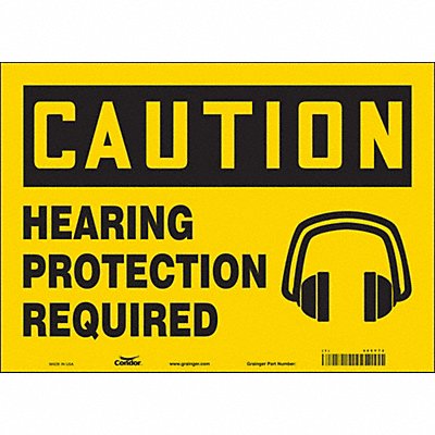 CONDOR 465Y72 Safety Sign 10 inx14 in Vinyl