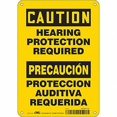 CONDOR 465Y73 Safety Sign 10 in x 7 in Aluminum
