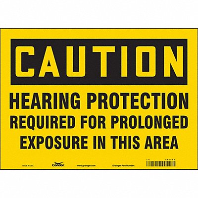 CONDOR 465Z06 Safety Sign 10 in x 14 in Vinyl