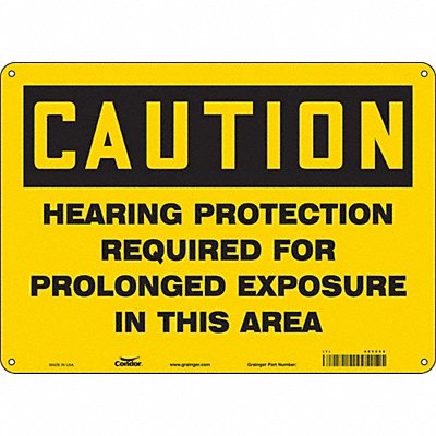CONDOR 465Z08 Safety Sign 10 in x 14 in Aluminum