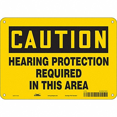 CONDOR 465Z25 Safety Sign 7 in x 10 in Aluminum