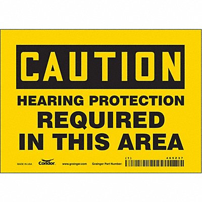 CONDOR 465Z37 Safety Sign 5 inx7 in Vinyl