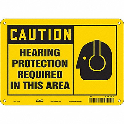 CONDOR 465Z40 Safety Sign 7 in x 10 in Aluminum