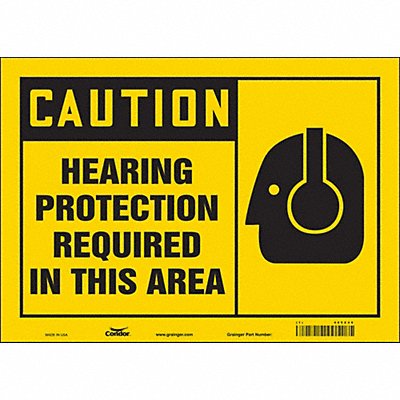 CONDOR 465Z46 Safety Sign 10 inx14 in Vinyl