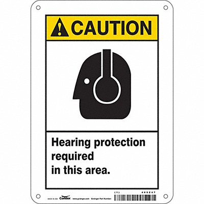 CONDOR 465Z47 K0311 Safety Sign 10 inx7 in Aluminum