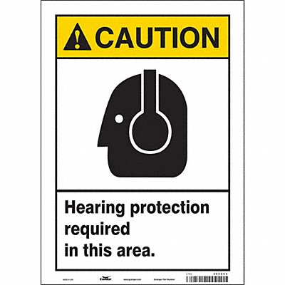 CONDOR 465Z53 K0311 Safety Sign 14 inx10 in Vinyl