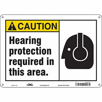 CONDOR 465Z55 Safety Sign 10 in x 14 in Aluminum