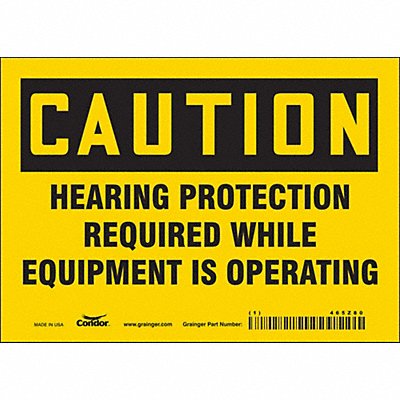 CONDOR 465Z80 Safety Sign 5 inx7 in Vinyl