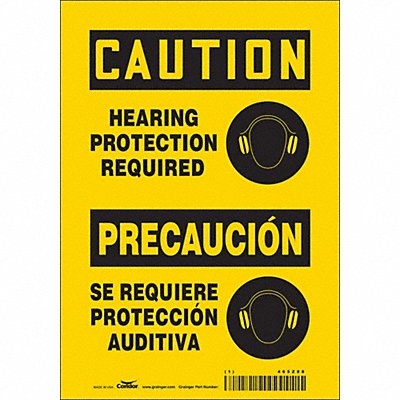 CONDOR 465Z88 Safety Sign 10 in x 7 in Vinyl
