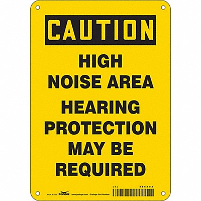 CONDOR 466A03 Safety Sign 10 inx7 in Aluminum