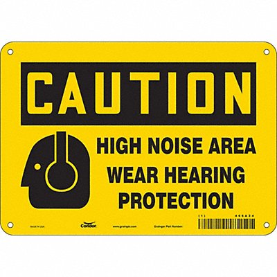 CONDOR 466A24 Safety Sign 7 in x 10 in Aluminum