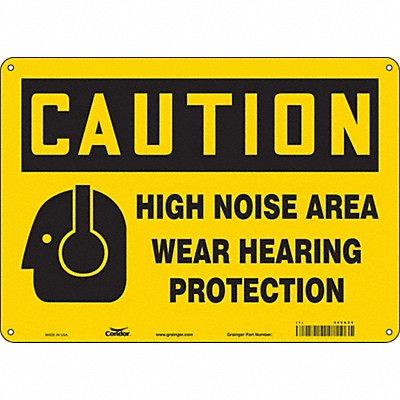 CONDOR 466A25 Safety Sign 10 in x 14 in Aluminum