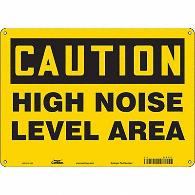 CONDOR 466A33 Safety Sign 10 inx14 in Aluminum