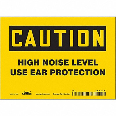 CONDOR 466A47 Safety Sign 5 in x 7 in Vinyl