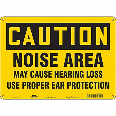 CONDOR 466A51 Safety Sign 10 in x 14 in Aluminum