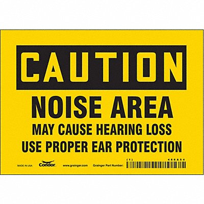 CONDOR 466A54 Safety Sign 5 inx7 in Vinyl