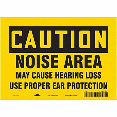 CONDOR 466A55 Safety Sign 7 inx10 in Vinyl
