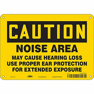 CONDOR 466A62 Safety Sign 7 in x 10 in Vinyl
