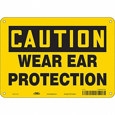 CONDOR 466A72 Safety Sign 7 in x 10 in Aluminum