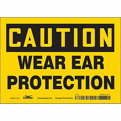 CONDOR 466A77 Safety Sign 5 in x 7 in Vinyl