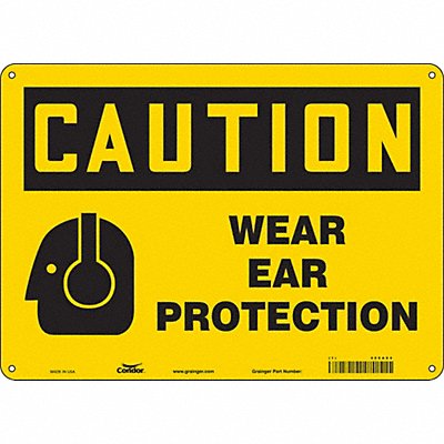 CONDOR 466A84 Safety Sign 10 in x 14 in Aluminum
