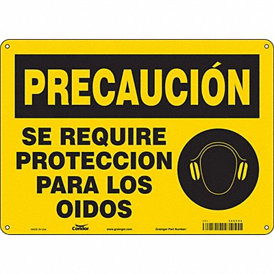 CONDOR 466C04 Safety Sign 10 in x 14 in Aluminum