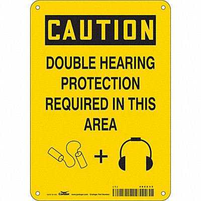 CONDOR 466C33 J6949 Safety Sign 10 inx7 in Aluminum