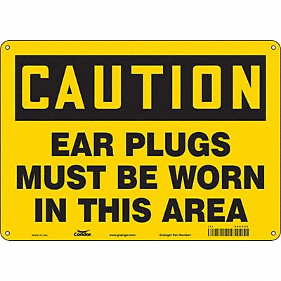 CONDOR 466C66 Safety Sign 10 in x 14 in Aluminum