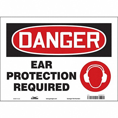 CONDOR 466D17 Safety Sign 10 in x 14 in Vinyl