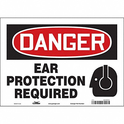 CONDOR 466D23 Safety Sign 10 in x 14 in Vinyl