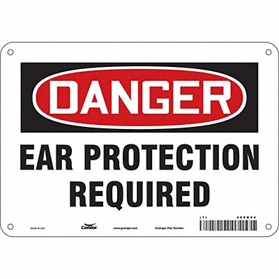 CONDOR 466D24 Safety Sign 7 in x 10 in Aluminum