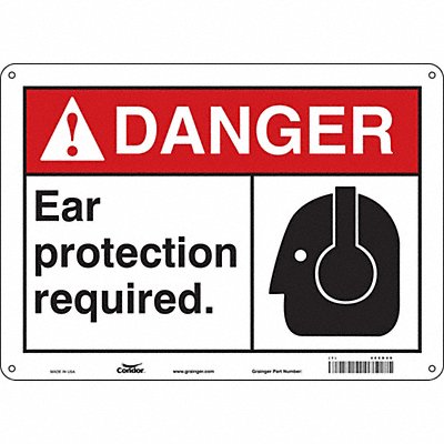 CONDOR 466D49 Safety Sign 10 in x 14 in Aluminum