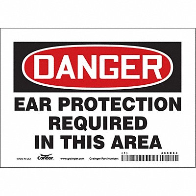 CONDOR 466D64 Safety Sign 5 in x 7 in Vinyl