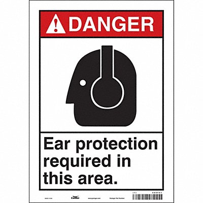 CONDOR 466F01 Safety Sign 14 inx10 in Vinyl
