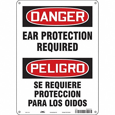 CONDOR 466F03 Safety Sign 14 in x 10 in Aluminum
