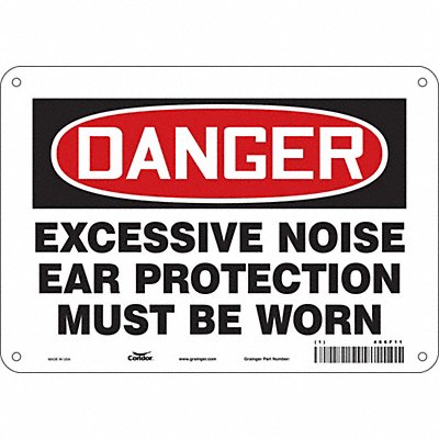 CONDOR 466F11 Safety Sign 7 inx10 in Polyethylene