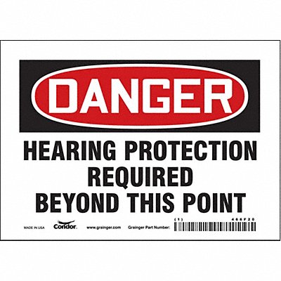 CONDOR 466F20 Safety Sign 5 in x 7 in Vinyl