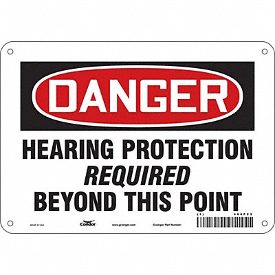 CONDOR 466F23 Safety Sign 7 in x 10 in Aluminum
