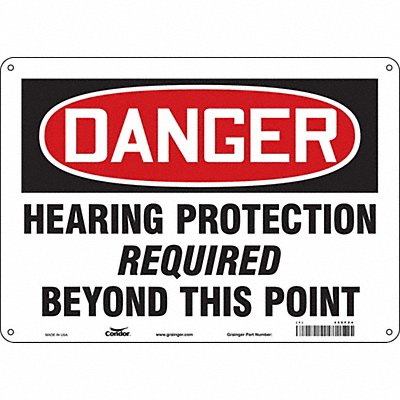 CONDOR 466F24 Safety Sign 10 inx14 in Aluminum