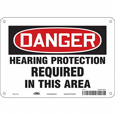CONDOR 466F29 Safety Sign 10 Wx7 H 0.032 Thickness