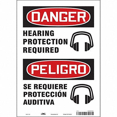 CONDOR 466F56 Safety Sign 14 inx10 in Vinyl