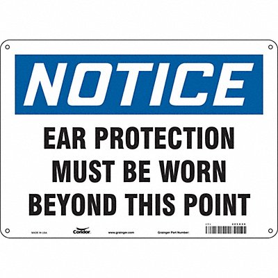 CONDOR 466G06 Safety Sign 10 inx14 in Aluminum