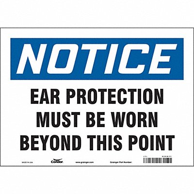 CONDOR 466G11 Safety Sign 10 inx14 in Vinyl