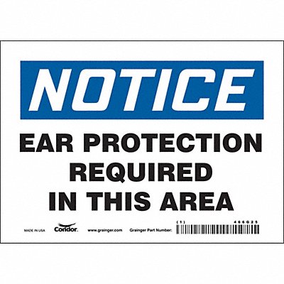 CONDOR 466G25 Safety Sign 5 in x 7 in Vinyl