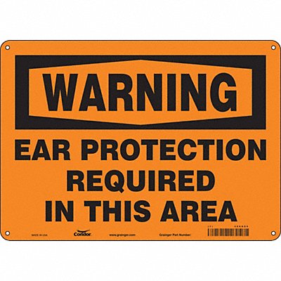 CONDOR 466G80 Safety Sign 10 in x 14 in Polyethylene