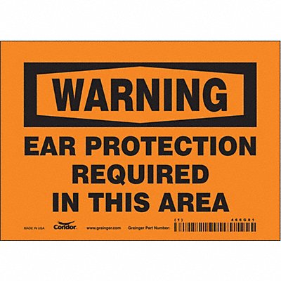 CONDOR 466G81 Safety Sign 5 in x 7 in Vinyl